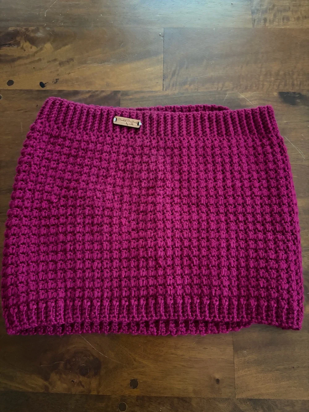 Handmade Berry Infinity Scarf/Cowl